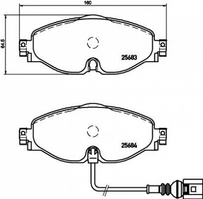 HELLA PAGID 8db355020191 -  Комплект тормозных колодок, дисковый тормоз